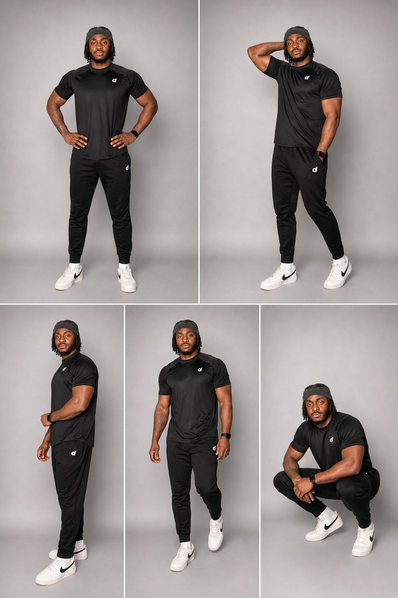 Black Wide-Leg Sweatpants